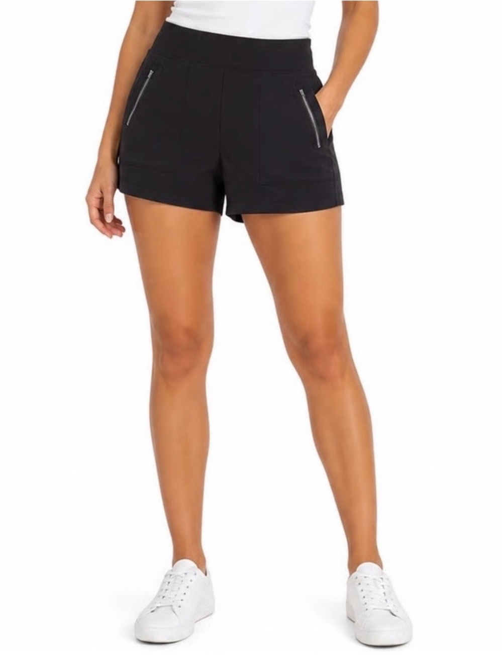 Athleta Trekkie North Short Black Biking Travel Athletic Size 12 - Picture 6 of 6